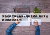 海南玄机区块链有限公司股东结构[海南玄机区块链最近怎么样]